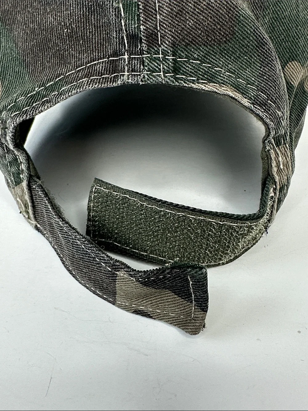 Luxury Inspired Upcycled Camo Baseball Hat One Size Adjustable Velcro Closure - Picture 10 of 10